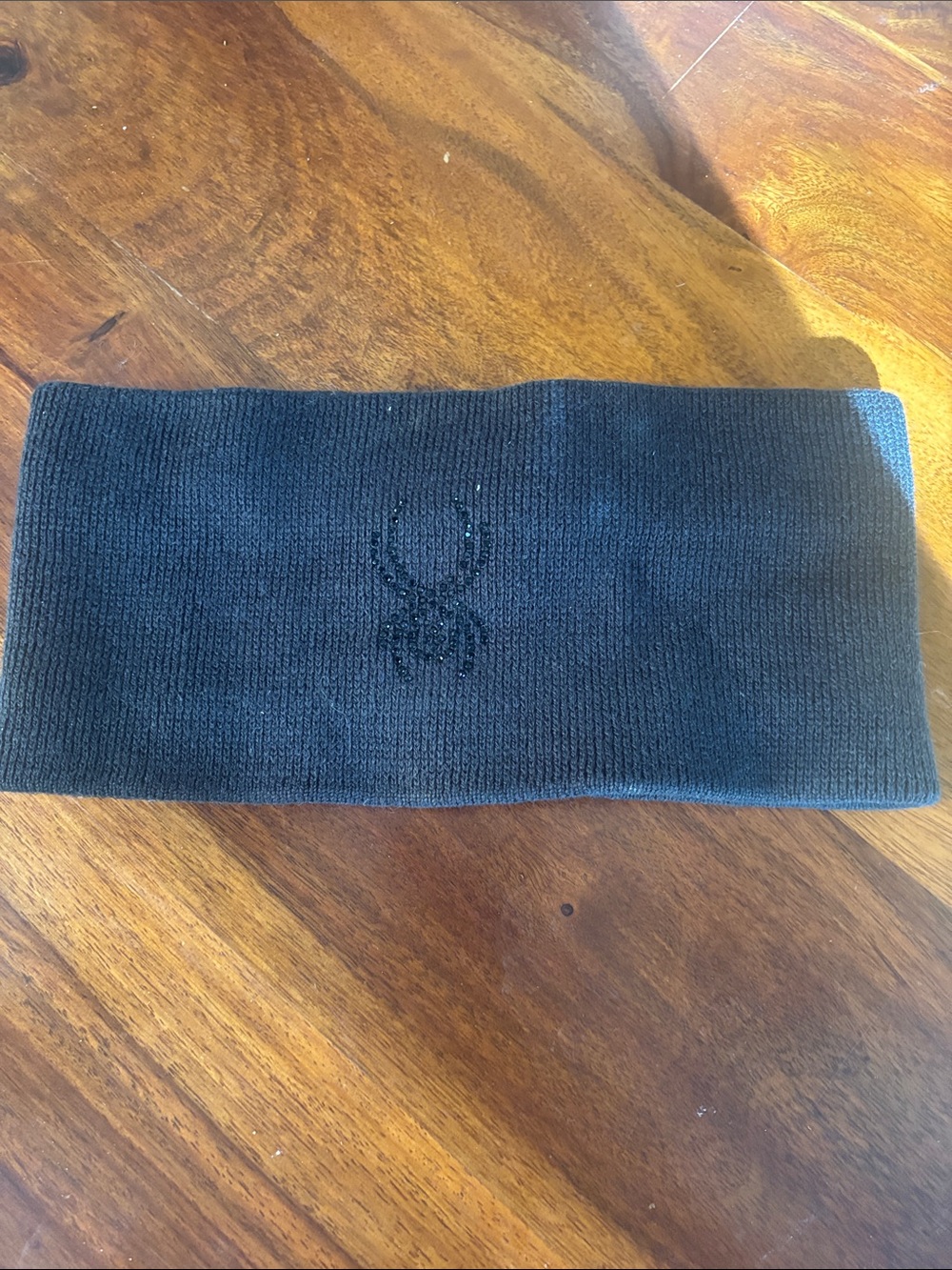 Spyder Black Knit Headband with Subtle Logo